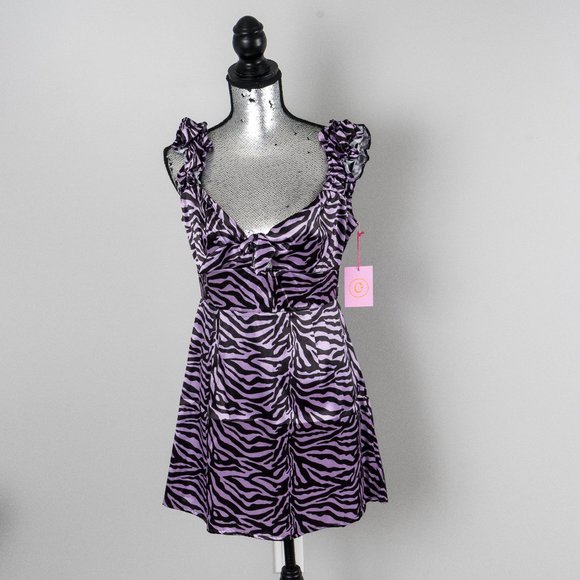 NWT Capsule 98  Cindy Printed Ruffle Mini Dress - - Picture 1 of 5